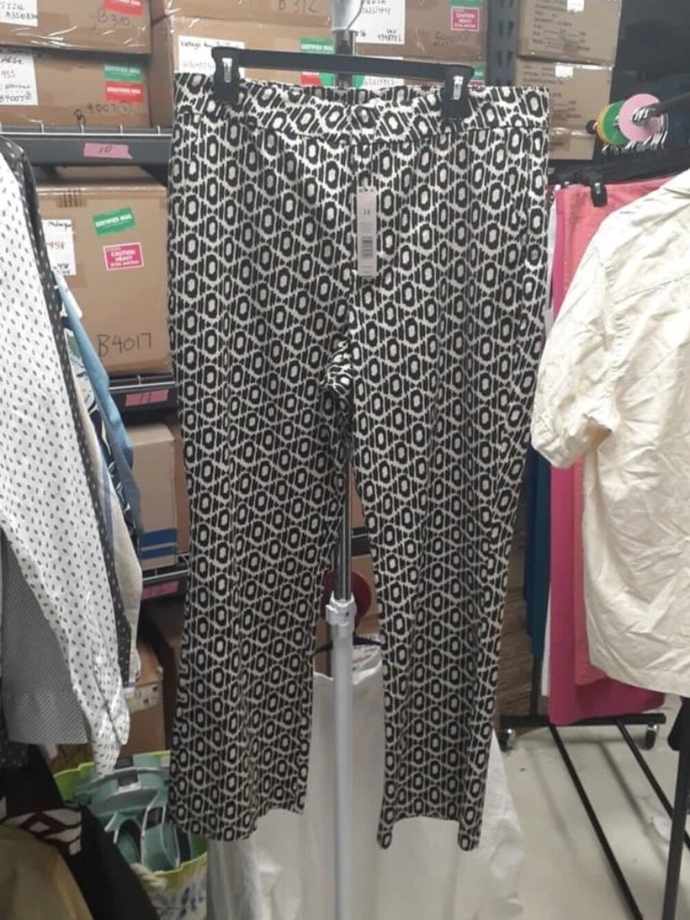 Ladies NIC+ZOE Black Tan Dress Slacks Pants SIZE 14 ORG $168 (Rack 1) NWT